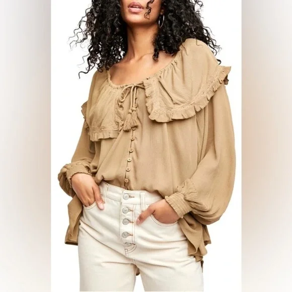 FREE PEOPLE Sunrise Blouse In Native Land - Picture 2 of 8